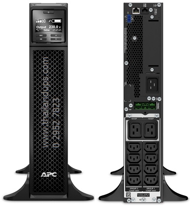 APC Smart-UPS On-Line, 2200VA, Tower, 230V, 8x C13+2x C19 IEC outlets, SmartSlot, Extended runtime, W/O rail kit - SRT2200XLI